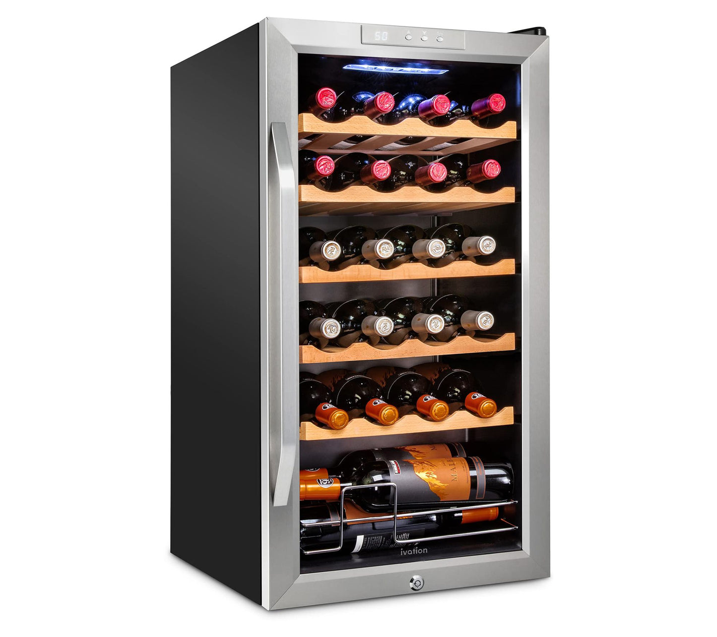Ivation 24 Bottle Freestanding Wine Refrigerator