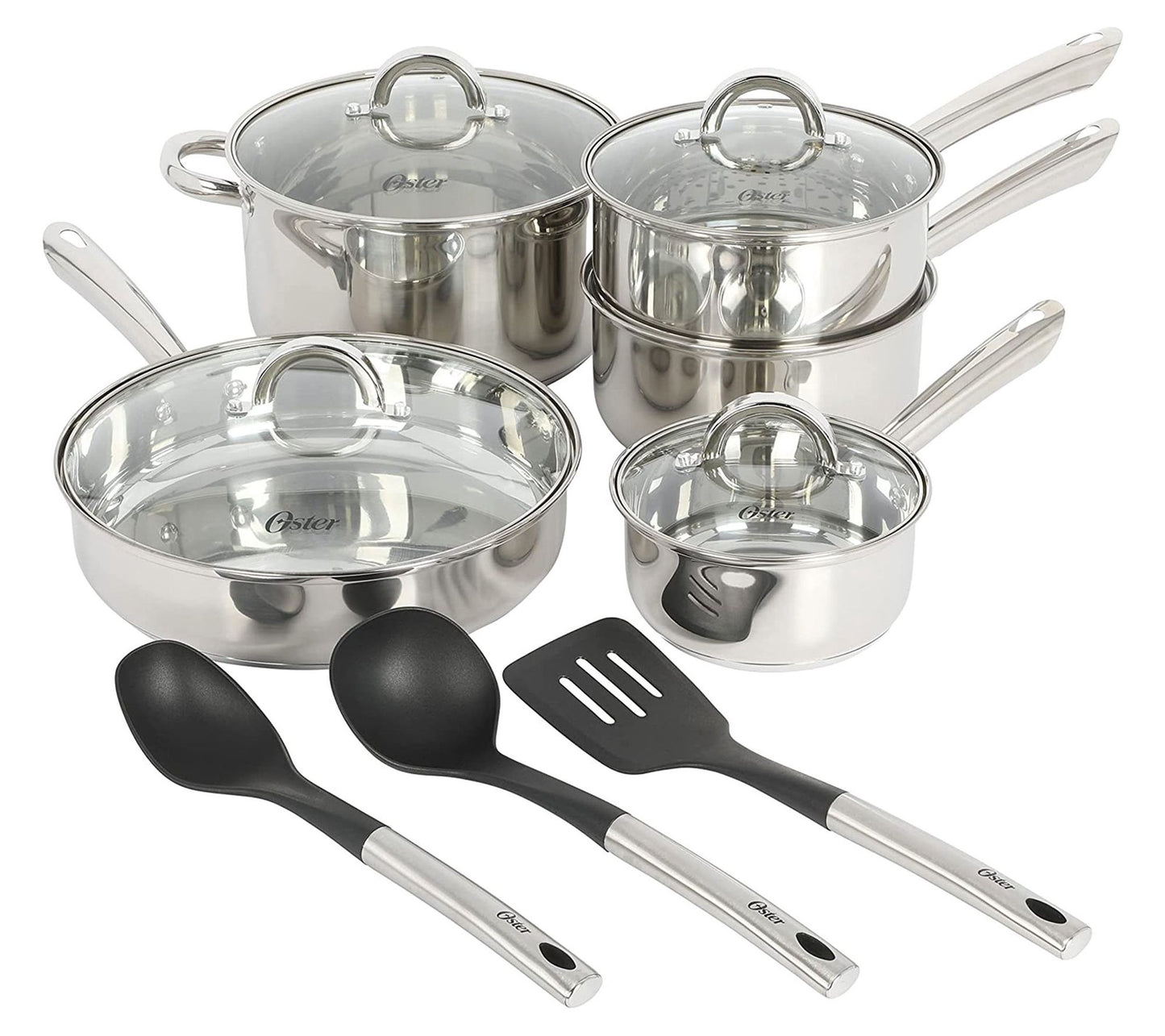 Oster Sangerfield 12 Piece Stainless Steel Cookware Set