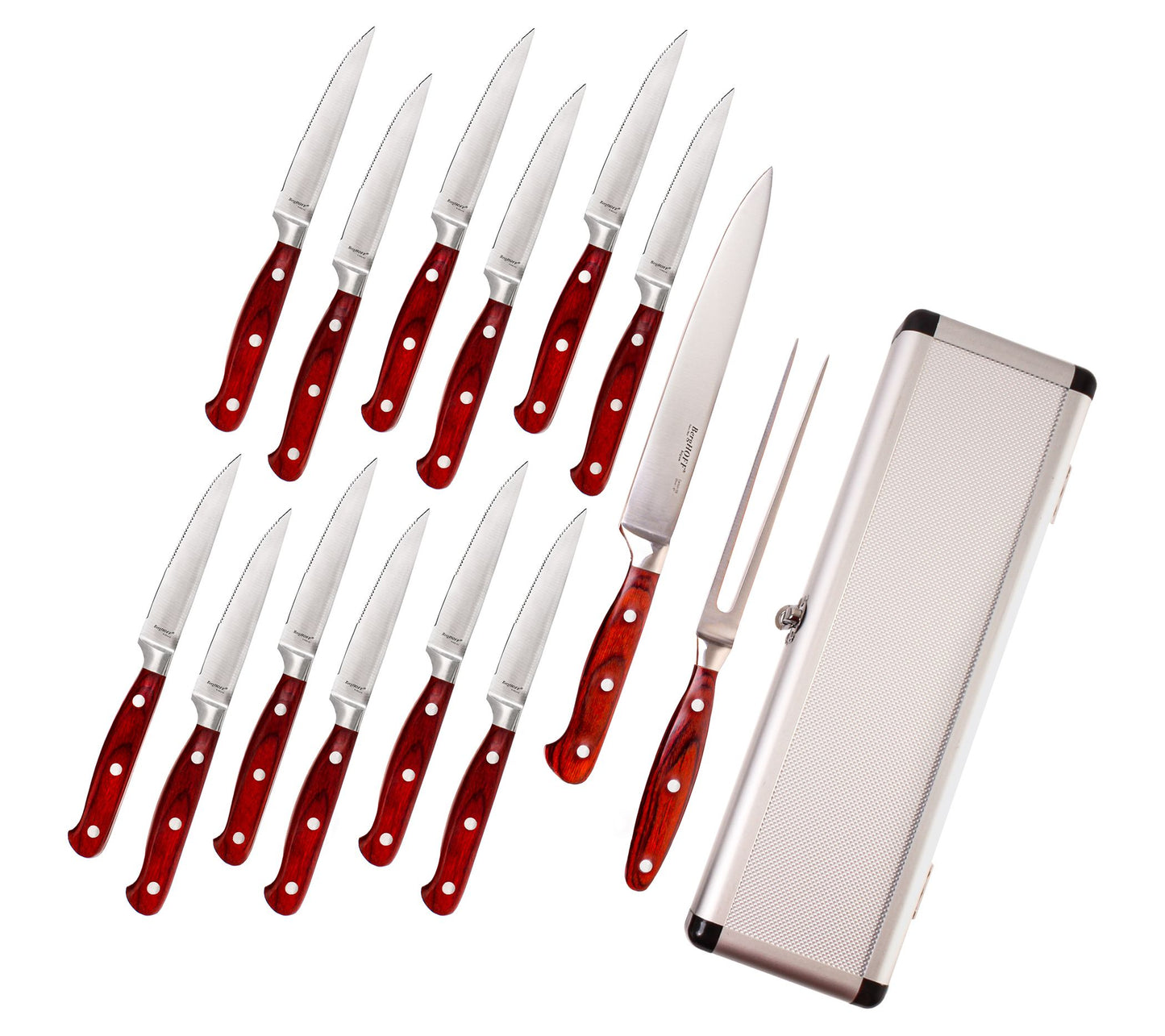BergHOFF Pakka Wood 15Pc Steak & Carving Set
