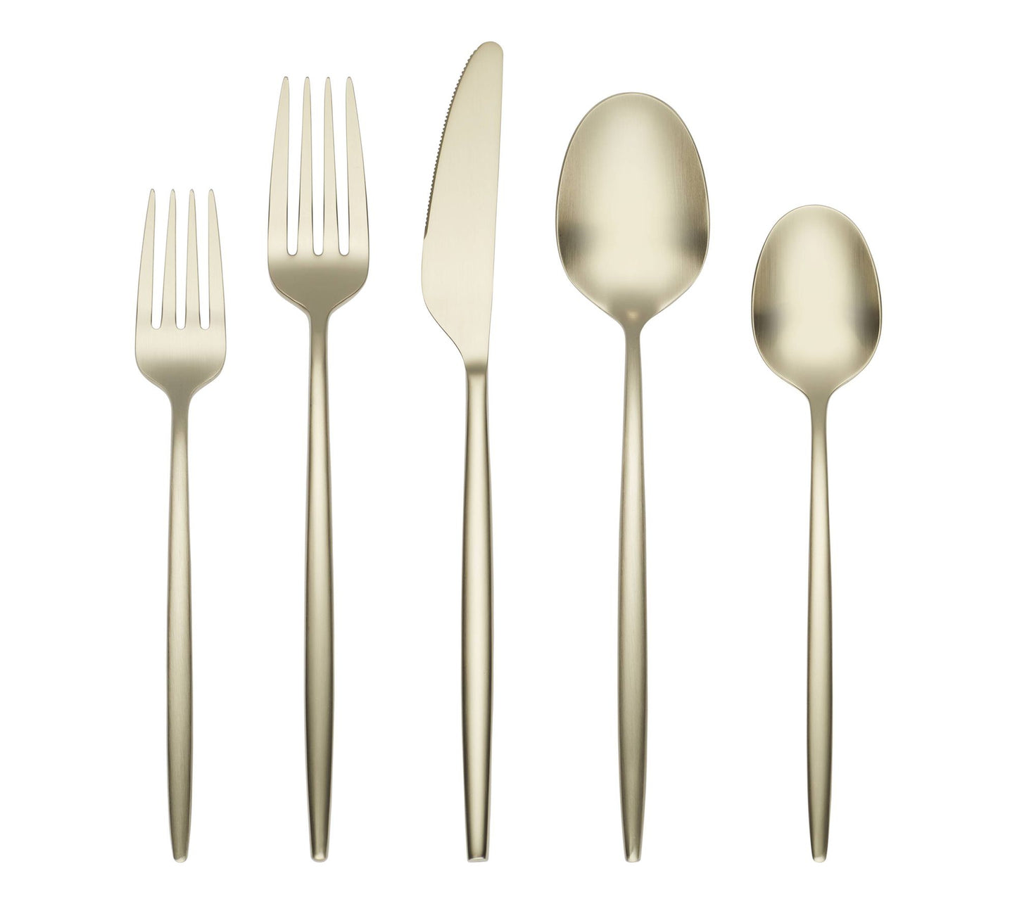 Cambridge Gaze Champagne Satin 20-Piece Flatware Set
