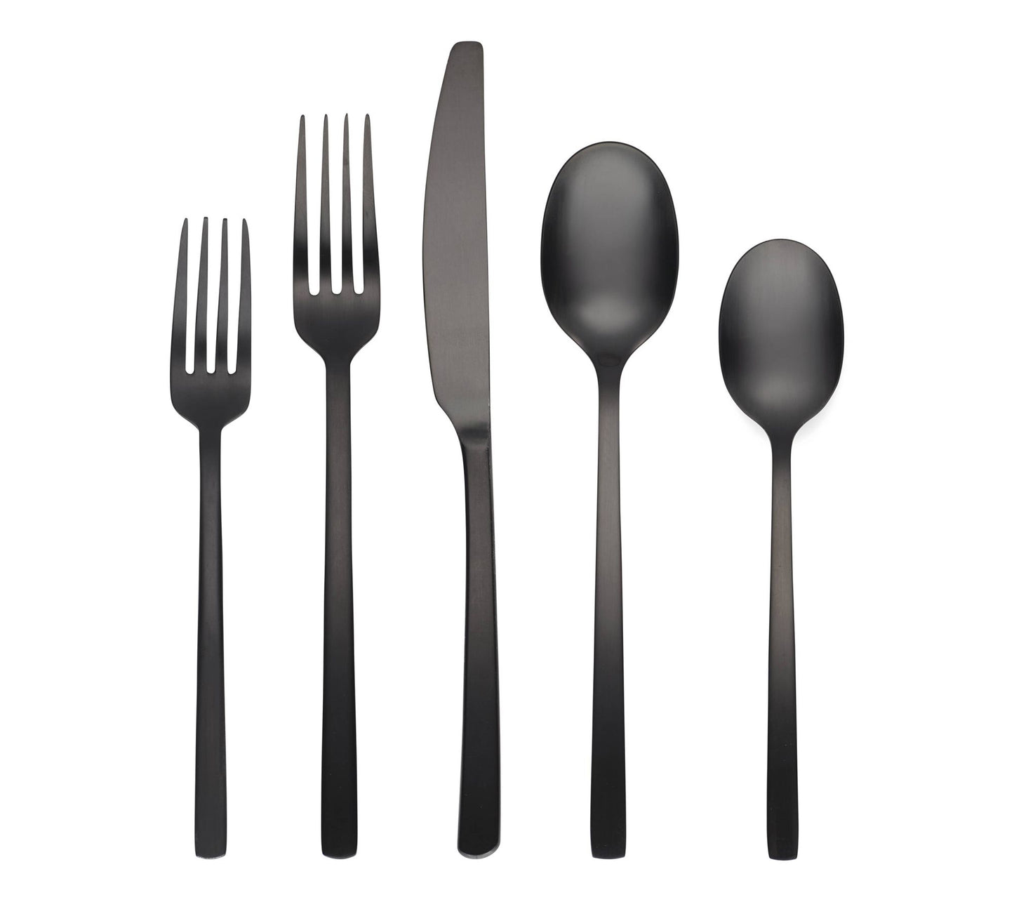 Cambridge Beacon Black Satin 45-Piece FlatwareSet