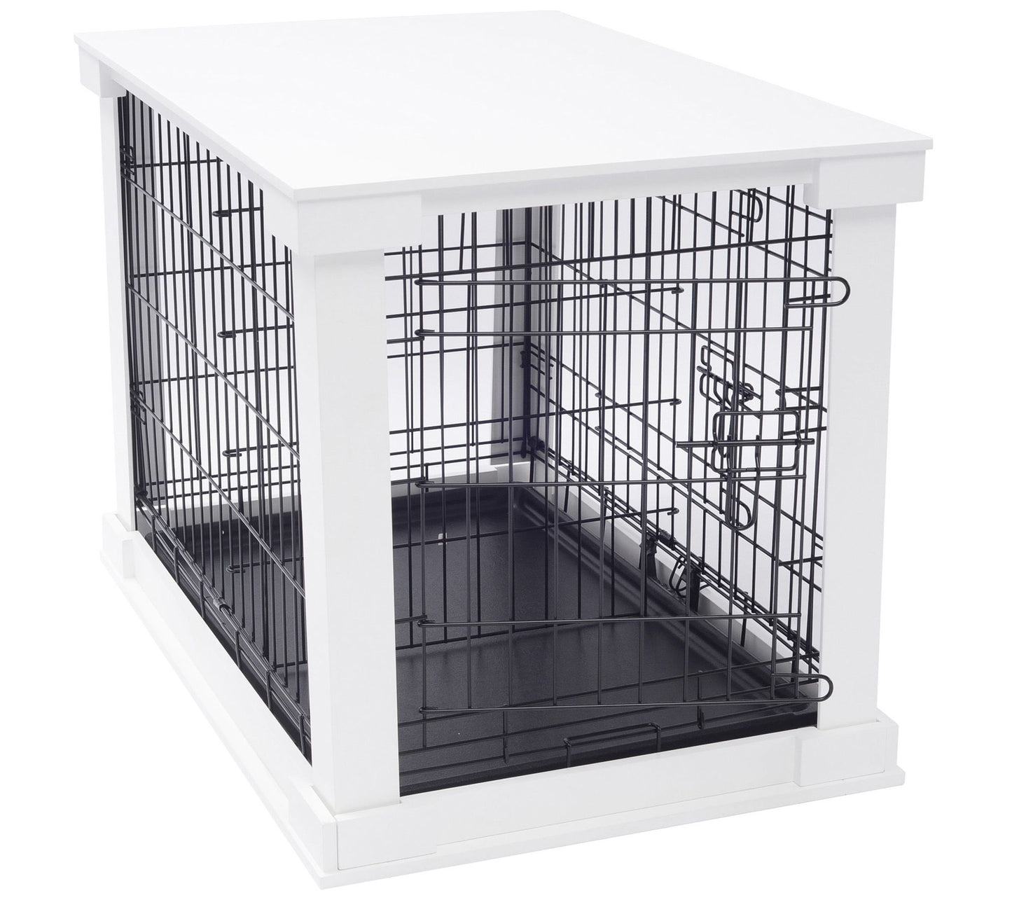 Pet Cage with Crate Cover, White, Small