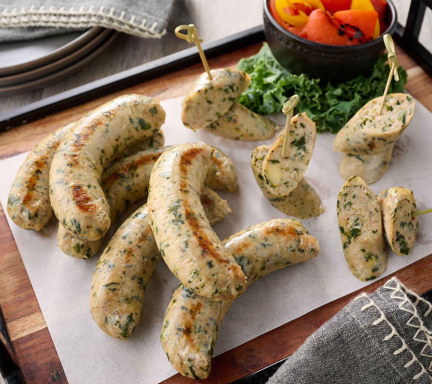 Rastelli's (4) 1-lb Spinach & Feta Chicken Sausage Links