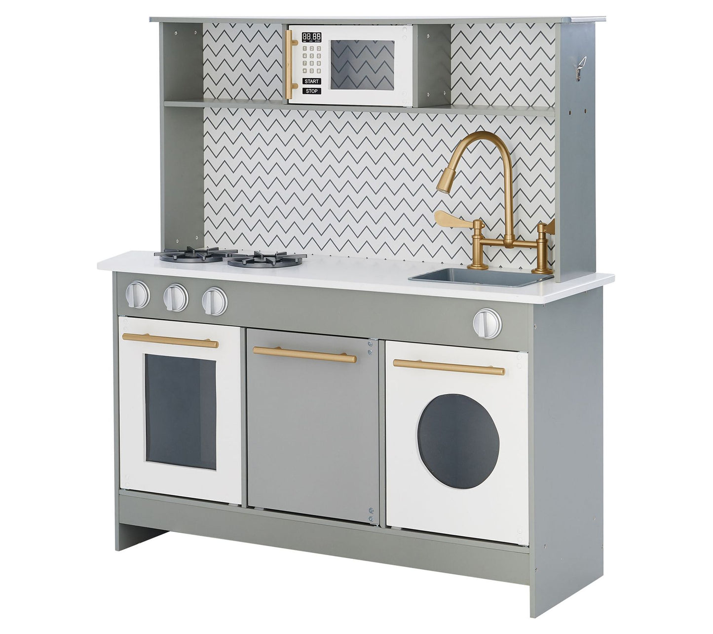 Little Chef Berlin Modern Play Kitchen Grey / W hite