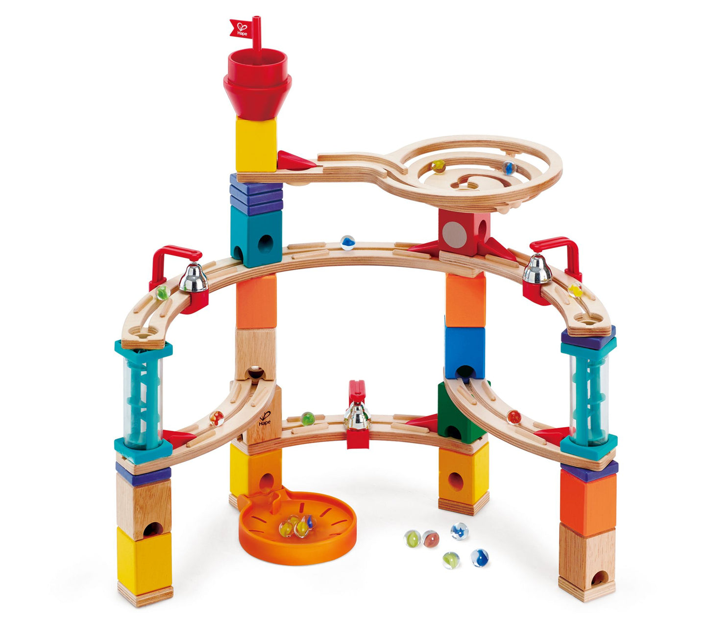 Hape Quadrilla Wooden Marble Run Construction Castle Escape