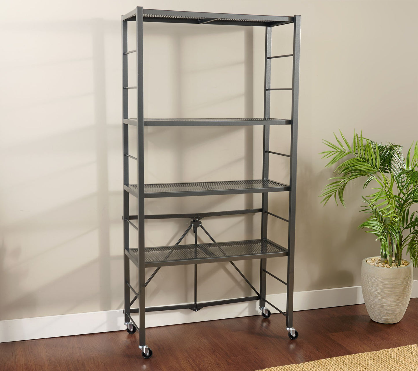 Pop-It 4 Tier Collapsible and Adjustable Storage Rack