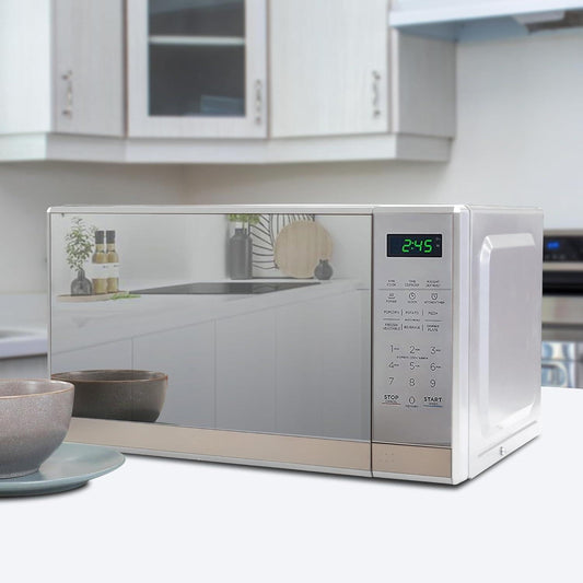 0.7 Cu Ft Microwave Oven - Stainless Steel Compact Style Microondas, Smart Countertop Kitchen Appliance With Digital Touch Use, Pre-Set Function, 10" Turntable, Easy To Use Horno, 700 watt
