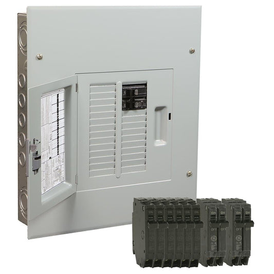 GE PowerMark Gold 125-Amp 12-Spaces 22-Circuit Indoor Main Breaker Load Center (Value Pack) TM1212CCU2K
