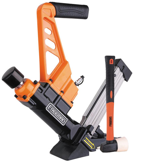 FREEMAN Pneumatic Flooring Nailer for 1/2-3/4-in Solid Tongue and Groove Flooring - 16-Gauge T-Cleats and L-Cleats PDX50C
