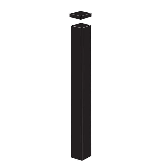 Freedom 9-ft H x 4-in W Black Aluminum Decorative Blank Fence post