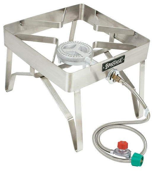 Bayou Classic 1-Burner Propane 20-lb Cylinder Manual Iron Outdoor Stove 1114