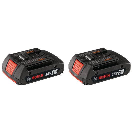 Bosch 18-V 2-Pack Lithium Battery (2 Ah) BAT612-2PK