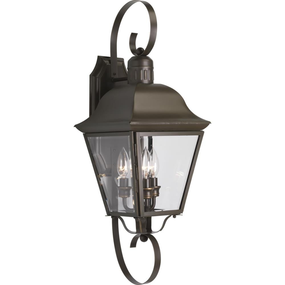 Progress Lighting Andover 3 -Light 26-in H Antique Bronze Hardwired Outdoor Wall Light