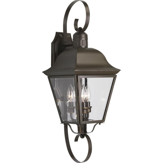 Progress Lighting Andover 3 -Light 26-in H Antique Bronze Hardwired Outdoor Wall Light
