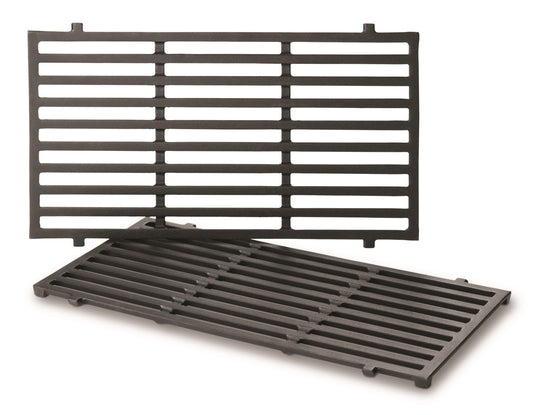 Weber 17.5-in x 10.2-in 2-Pack Rectangle Porcelain-coated Cast Iron Cooking Grate 7637