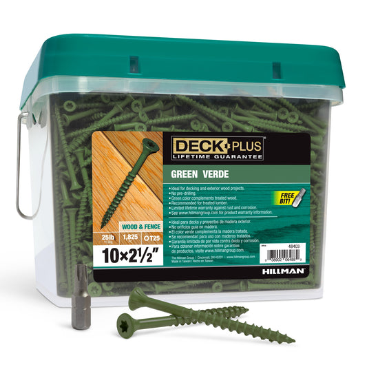 Deck Plus #10 x 2-1/2-in Wood To Wood Deck Screws (1825-Per Box) 48403