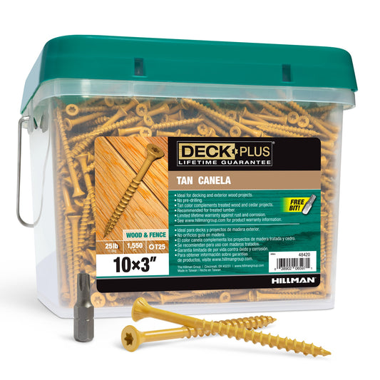 Deck Plus #10 x 3-in Wood To Wood Deck Screws (1550-Per Box) 48420