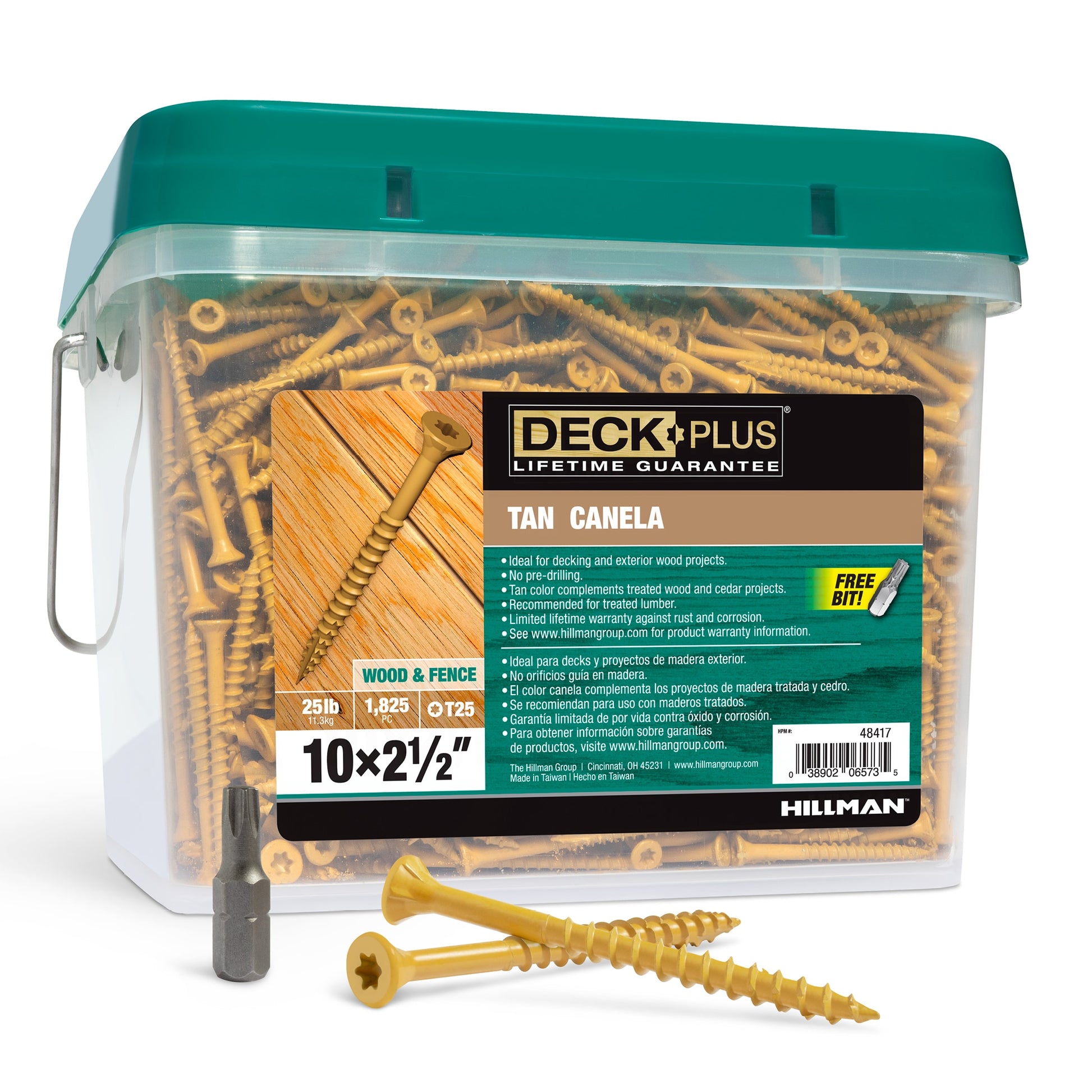 Deck Plus #10 x 2-1/2-in Wood To Wood Deck Screws (1825-Per Box) 48417