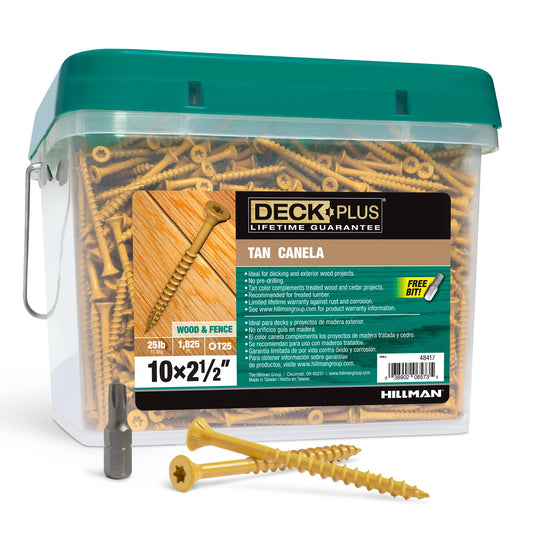 Deck Plus #10 x 2-1/2-in Wood To Wood Deck Screws (1825-Per Box) 48417
