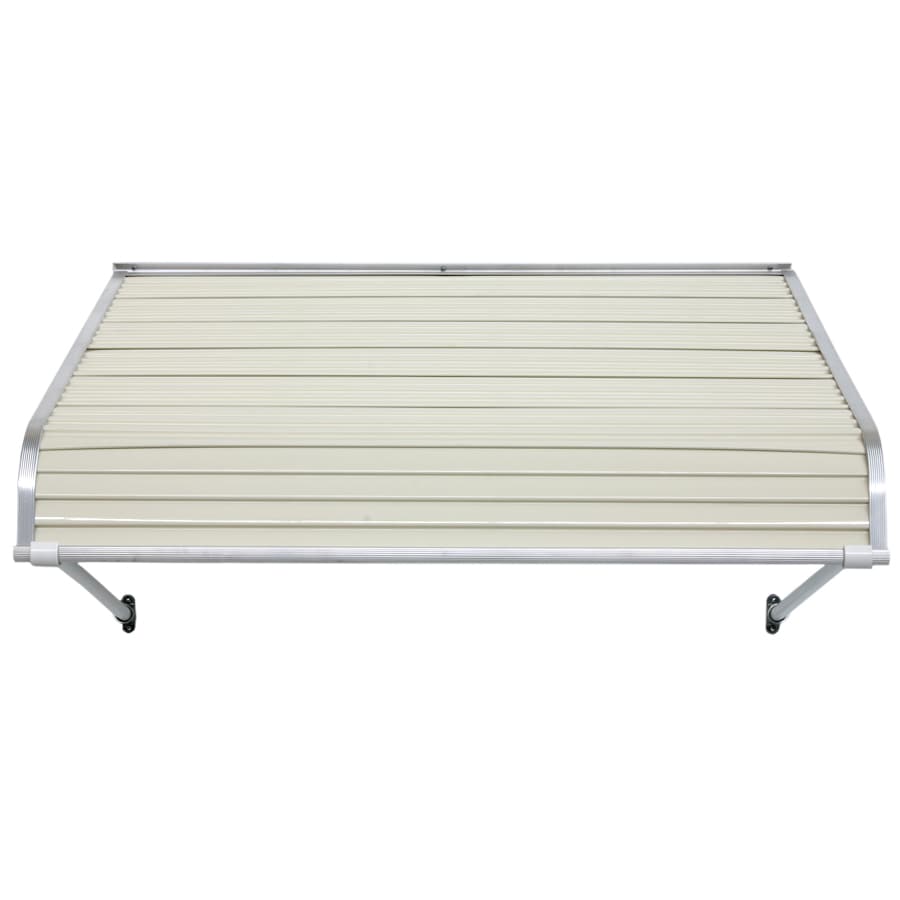 NuImage Awnings 1100 48-Inches Wide x 48-Inches Projection x 18-Inches Height Metal Almond Solid Fixed Door Awning