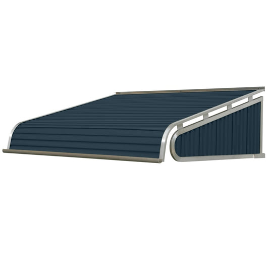 NuImage Awnings 1500 40-Inches Wide x 48-Inches Projection x 18-Inches Height Metal Bedford Blue Solid Fixed Door Awning