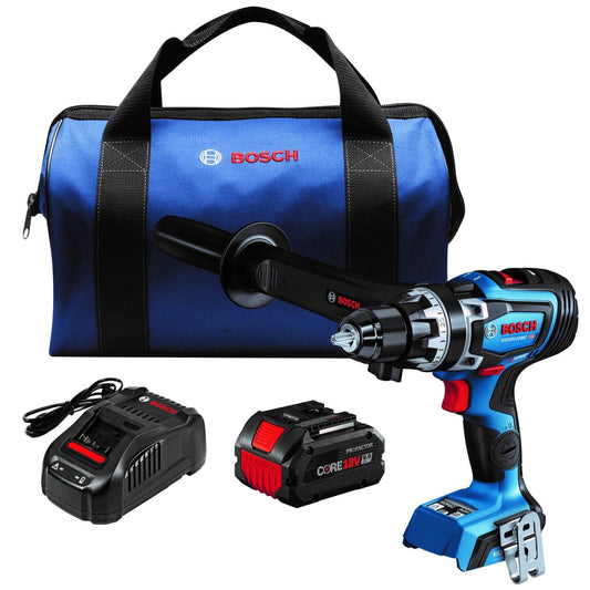 Restored Premium Bosch GSR18V-1330CB14-RT 18V PROFACTOR Brushless Lithium-Ion 1/2 in. Cordless Connected-Ready Drill Driver Kit (8 Ah) (Refurbished)