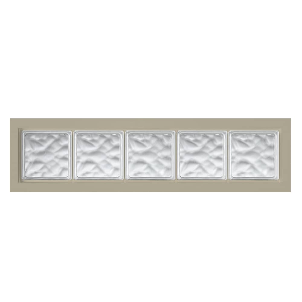 Hy-Lite Wave 47-in x 11-in Vinyl New construction Acrylic Block Window