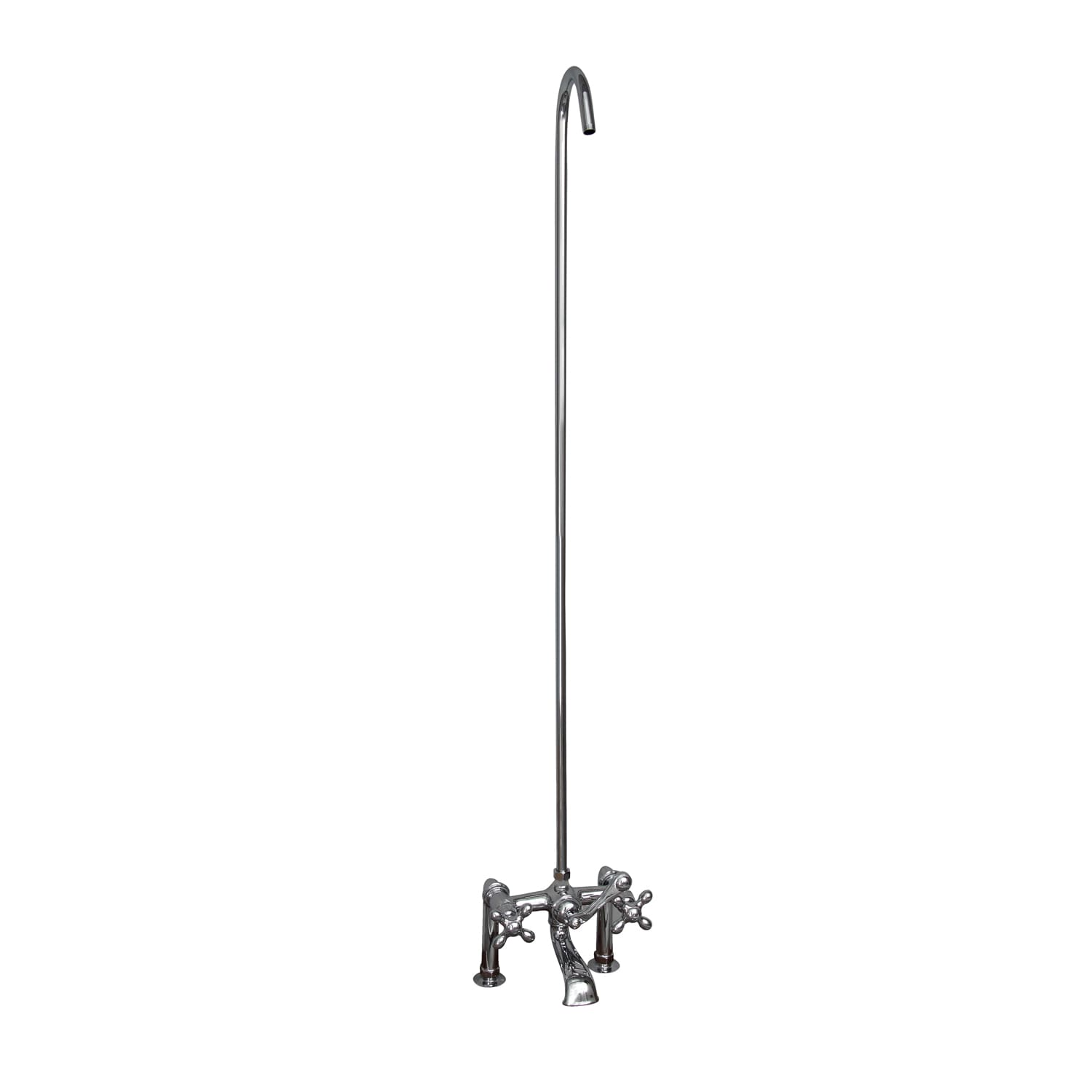 Barclay Polished chrome 3-handle Deck-mount Roman Low-arc Bathtub Faucet ( Valve Included )