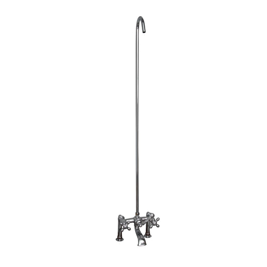 Barclay Polished chrome 3-handle Deck-mount Roman Low-arc Bathtub Faucet ( Valve Included )
