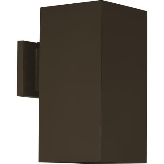 Progress Lighting LED Sq Cylinder 12-in H Antique Bronze Hardwired Dark Sky Integrated LED Outdoor Wall Light 955251