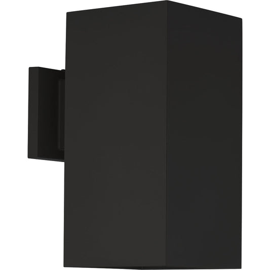 Progress Lighting LED Sq Cylinder 12-in H Black Hardwired Dark Sky Integrated LED Outdoor Wall Light 955253