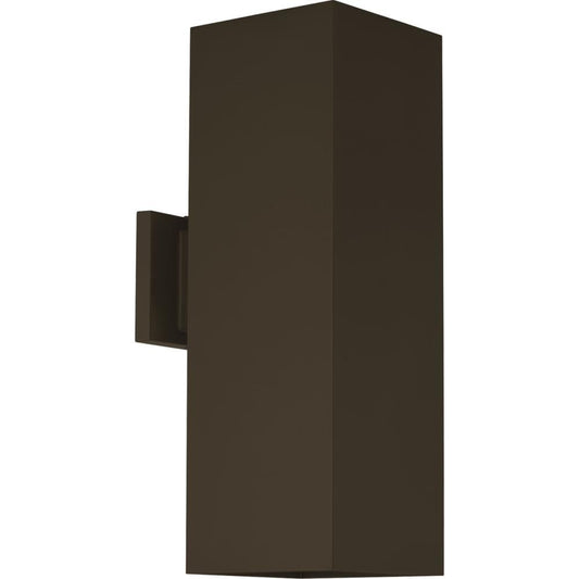 Progress Lighting LED Sq Cylinder 18-in H Antique Bronze Hardwired Integrated LED Outdoor Wall Light 955255