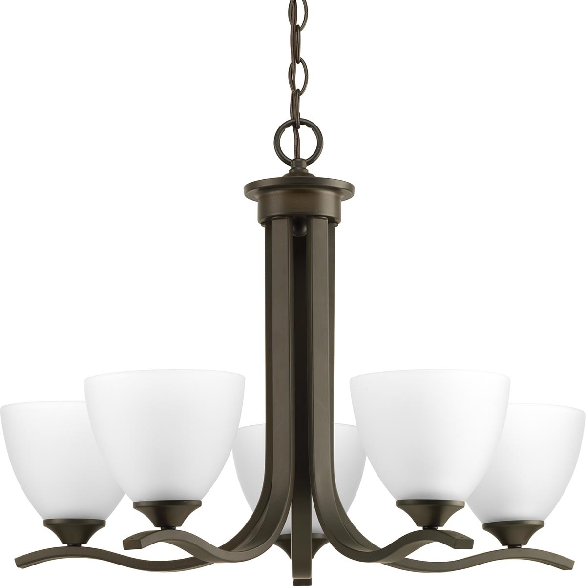 Progress Lighting Laird 5 -Light Antique Bronze Traditional For Use in Bedrooms, Dining Rooms, Foyers, Kitchens, Living Rooms Chandelier 1007367