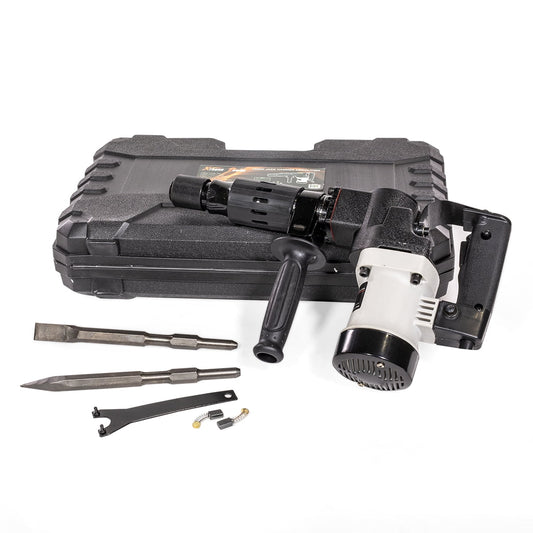 1-1/2" Electric Jack Hammer Concrete Breaker 1000W with (2) Chisel Bits Set & Carrying Case