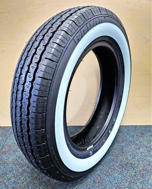 1 new Tire 165R15 Radar Dimax Classic 86H 40MM 1.57" Original White Side Wall