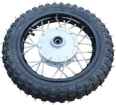 10" Front Wheel Rim Tire 2.5-10 with 12mm Bearing Assembly for Dirt Bikes