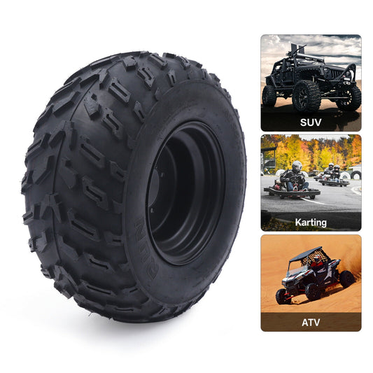 10 Inch ATV Wheels 22x10-10 Tire Rim Fit For 200cc 250cc Quad UTV Off Road Black for ATVs and karting