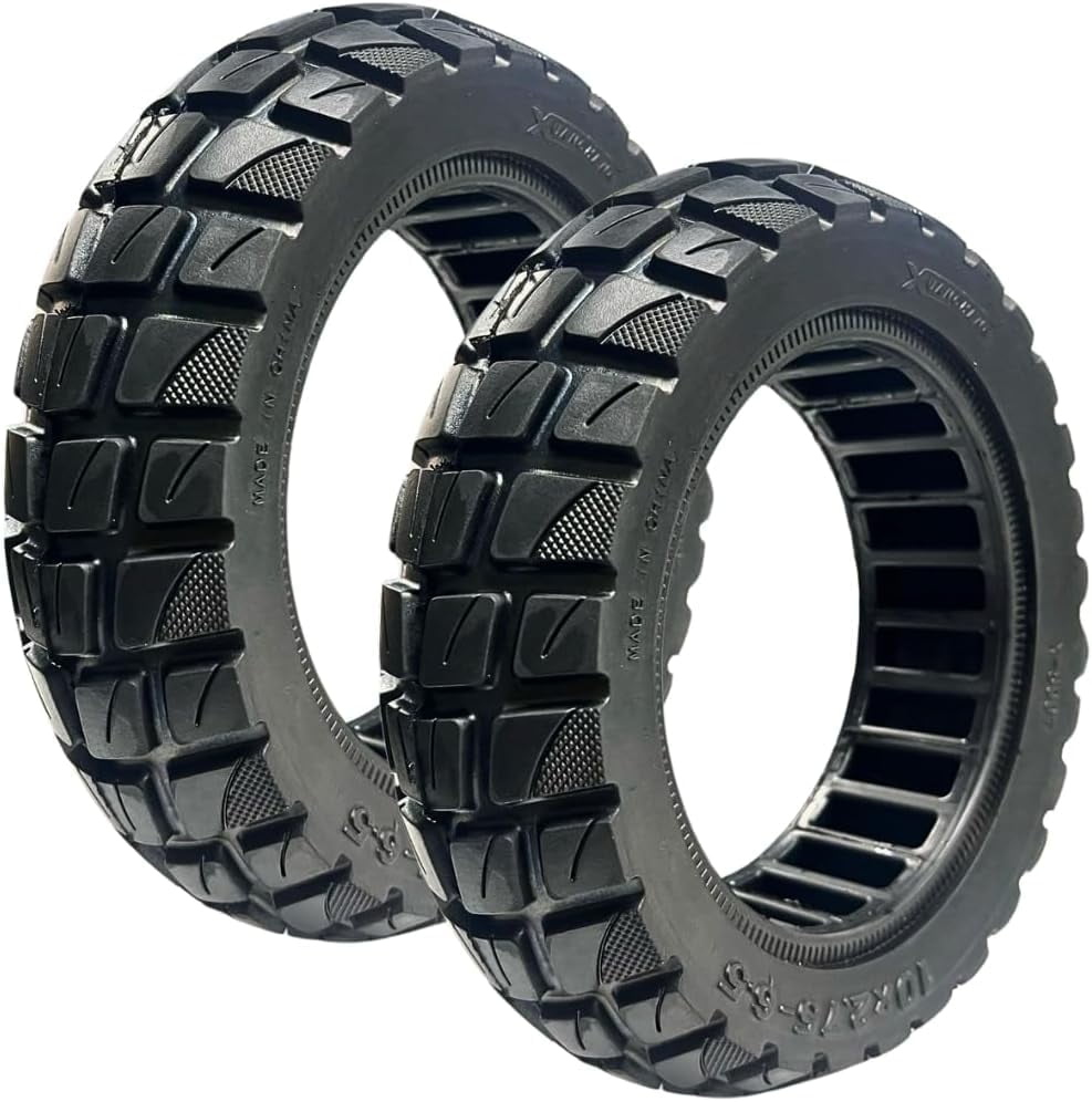10 Inch Scooter Solid Tires Pair : 70/65-6.5 for Evercross H5 Hover 1 Alpha Hiboy Max3/ Titan Pro EMove Cruiser, Hurley Juice, tubeless/airless 10x2.75-6.5