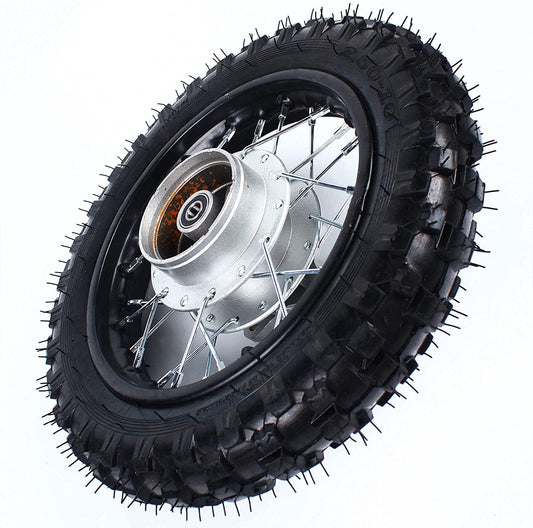 10" Rear Wheel Rim Tire 2.50-10 & Drum Brake For Pit bike CRF50 DRZ70 XR50 Black (Style 1)