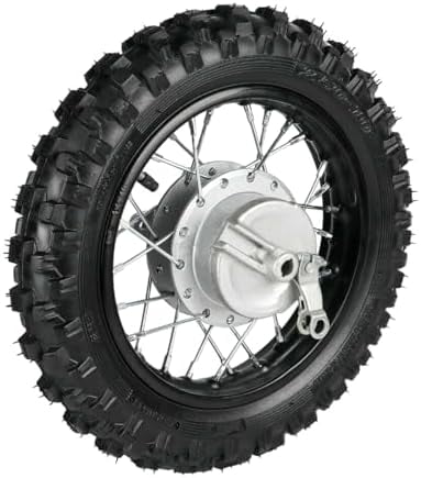 10" Rear Wheel Rim Tire Assembly 2.50-10" Dirt Bike Tire Fits 50/70/90/110cc for Dirt Pit Bike CRF50 DRZ70 PW50 TTR50