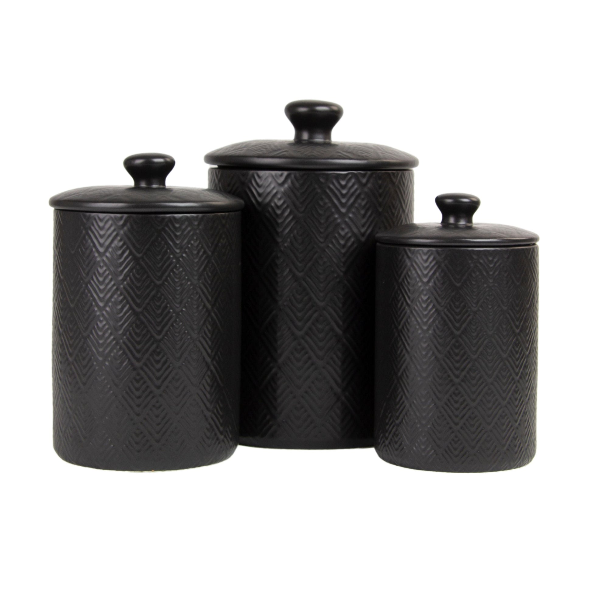 10 Strawberry Street Marquis Juego de 3 Piezas de Botes, Negro Mate