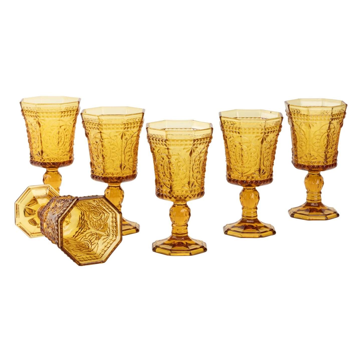 10 Strawberry Street Vatican 8 Oz Red Wine Glass, Set of 6, Clear Glass