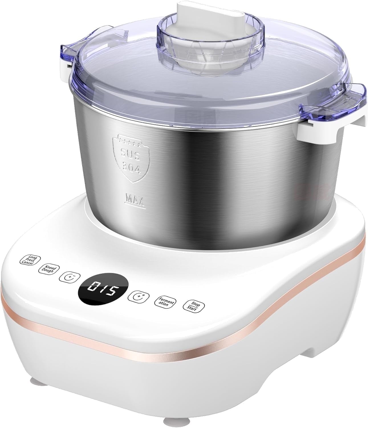 YRWTO 7.3 QT Electric Dough Maker with Fermentation, Stand Mixer for Bread & Pizza,White