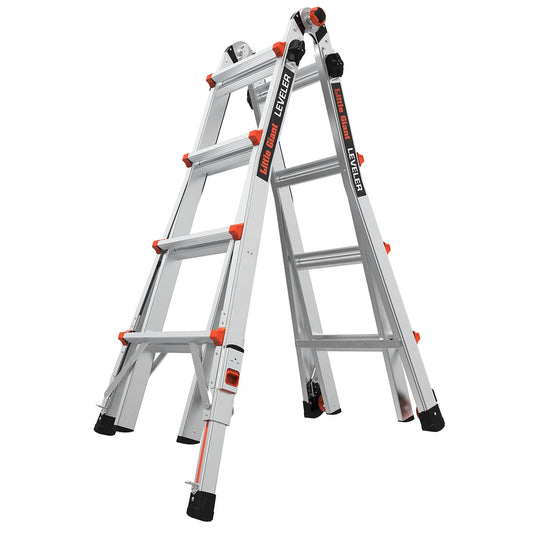 Little Giant Ladders Leveler M17 with Leg Levelers 18-ft Reach Type 1aa- 375-lb Load Capacity Telescoping Multi-Position Ladder 16617-801