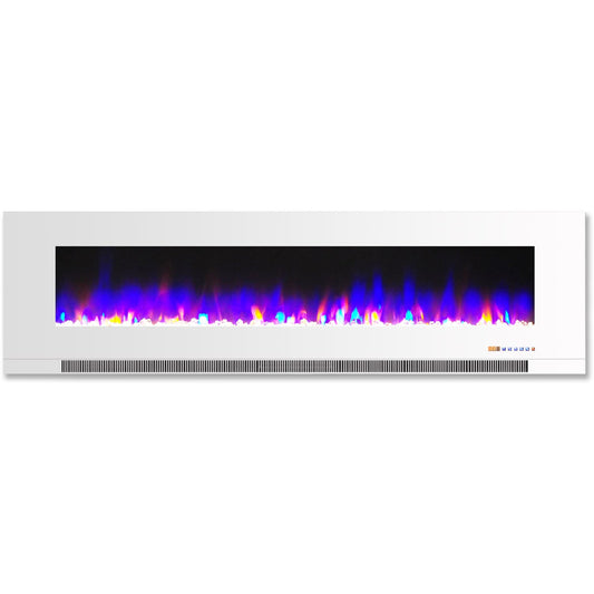 Cambridge 60-in W White Fan-forced Electric Fireplace CAM60WMEF-1WHT
