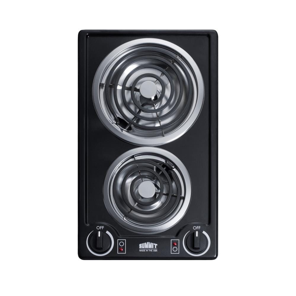 Summit Appliance 12-in 2 burners Coil Black Electric Cooktop