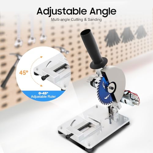 110V Portable Tabletop Saw, 96W Adjustable Chop Mini Miter Saw Versatile Manual Chop Saw Mini Miniature Table Saw Speed of Up to 9000 R/Min with Protective Cover & Saw Blades