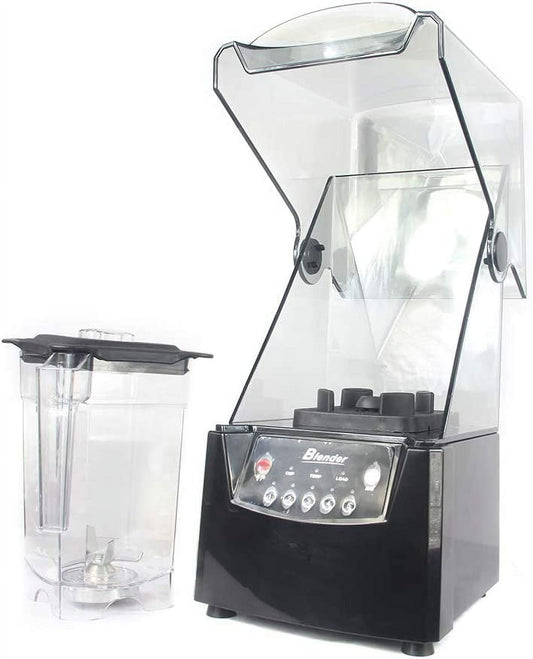 110V Professional Countertop Blender 2200W High Power Quiet Blender for Shakes and Smoothies, 1.8L Soundproof Blender with Shield Quiet Sound Enclosure, Commercial Heavy Duty Blender for Ice Crushing