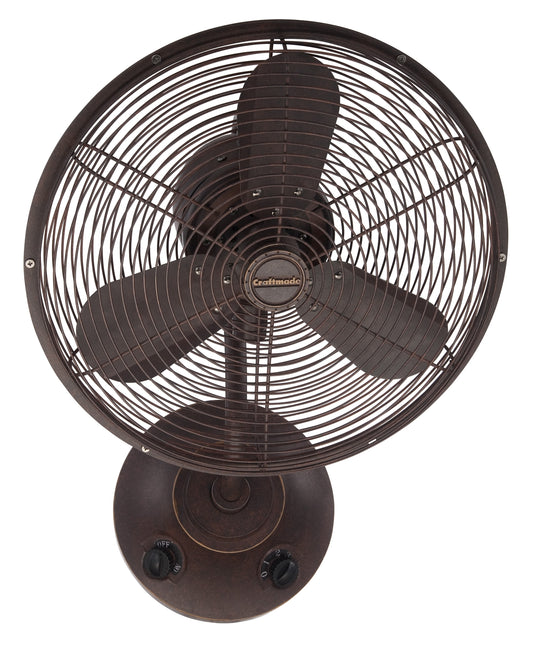 Craftmade Bellows I 14-in Outdoor Flush Mount Aged Bronze Textured with Aged Bronze Blades Ceiling Fan Without Light ( 3 -Blade ) 1518617