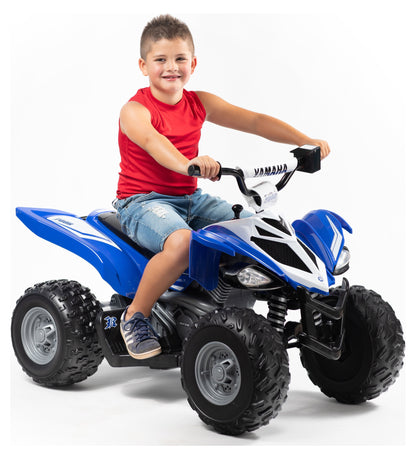 Yamaha Raptor ATV 12-Volt Battery-Powered Ride-on ATV - Purple and White for girls ages 3-5 years